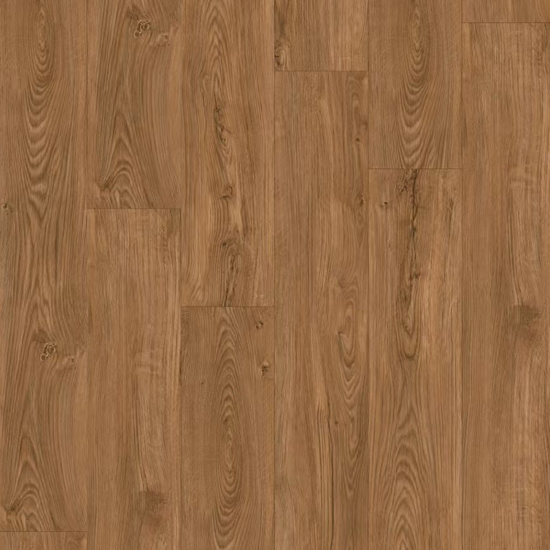 Pavimento in legno di quercia marrone caldo modello SPC Click in vinile