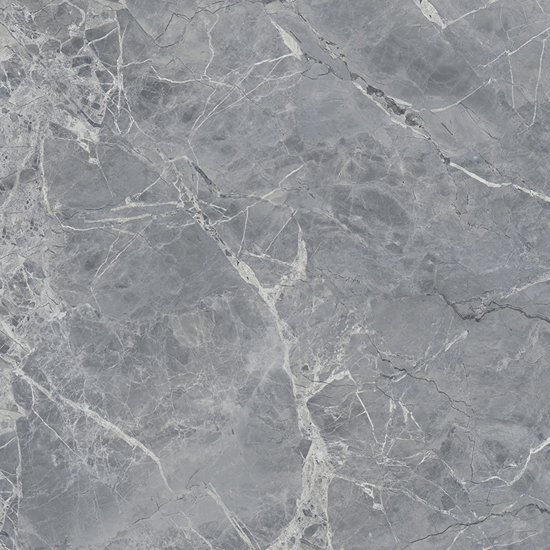 Texture di piastrelle in marmo grigio scuro con venature bianche Pavimentazione in vinile EPC con clic